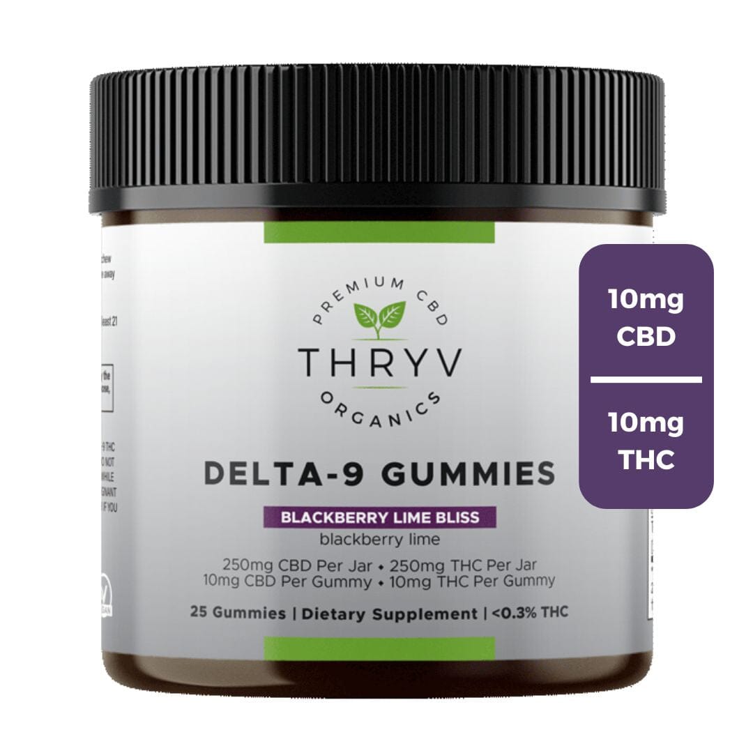 Delta 9 THC Gummies Gummies Thryv Organics Blackberry Lime Bliss - 10mg THC