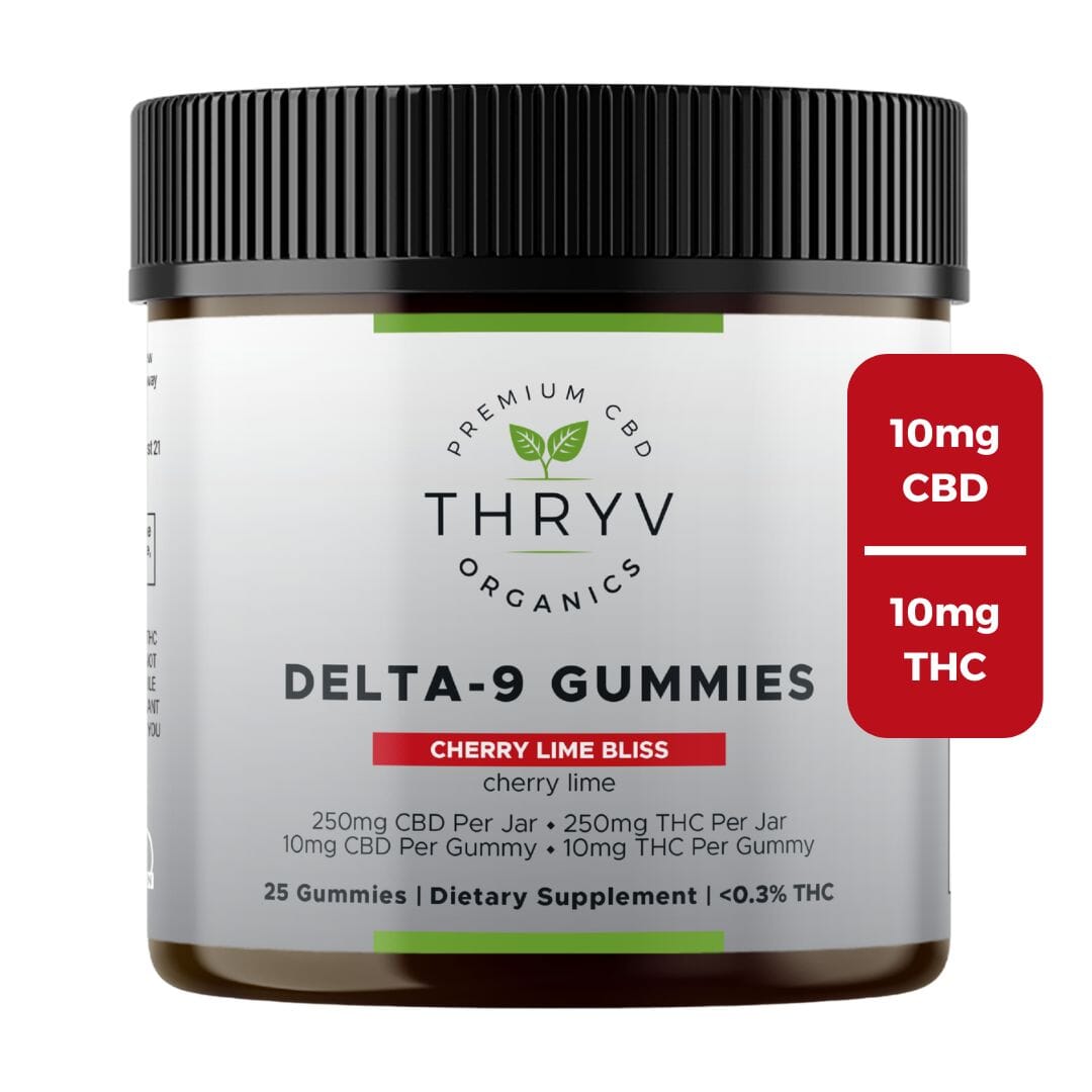 Delta 9 THC Gummies Gummies Thryv Organics Cherry Lime Bliss - 10mg THC