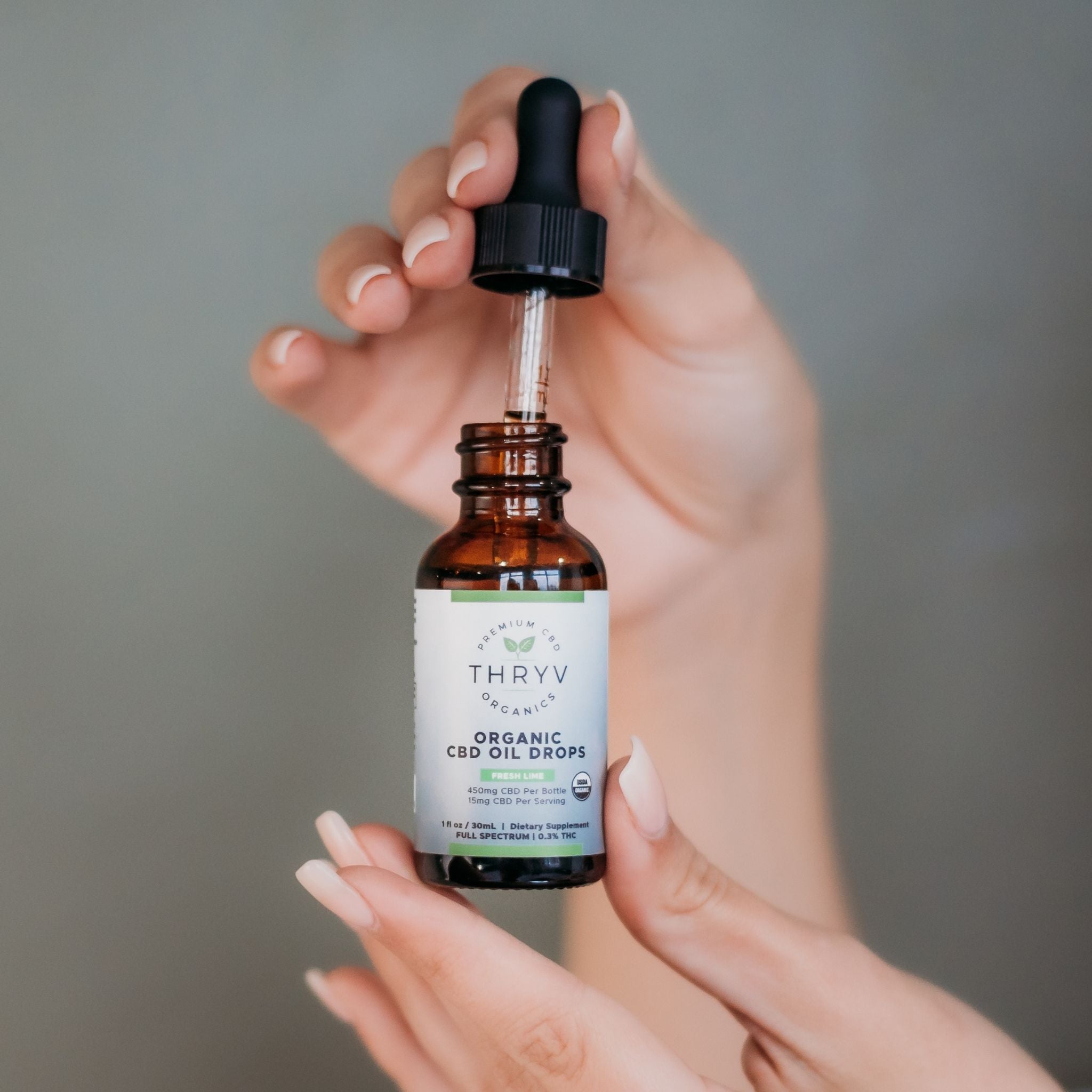 USDA Certified Organic Full Spectrum CBD Oil (.3% THC) Tincture Thryv Organics