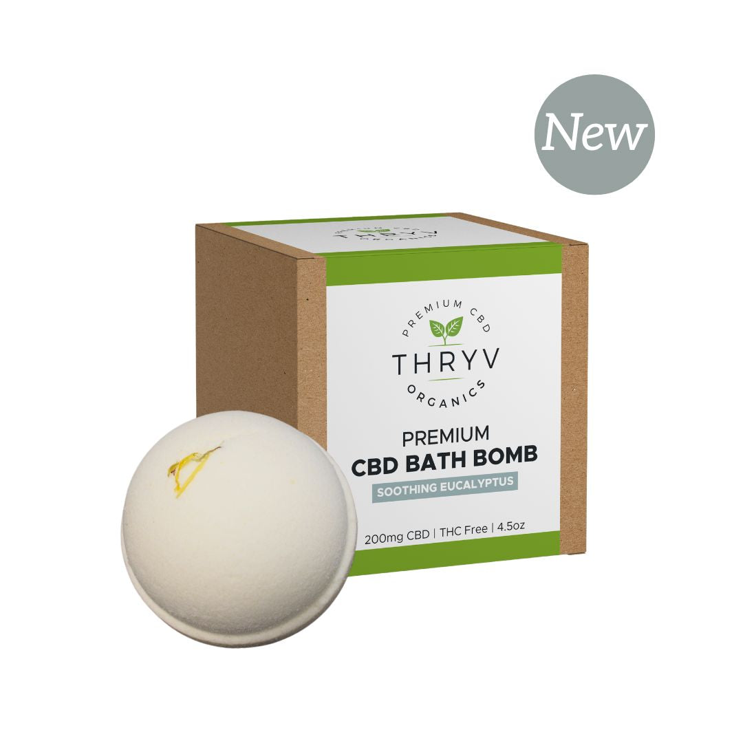 CBD Bath Bomb | Soothing Eucalyptus Topical Thryv Organics 