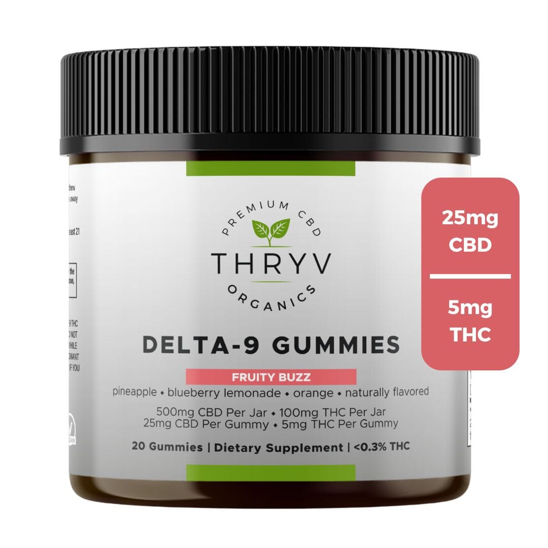 Delta 9 THC Gummies Gummies Thryv Organics Fruity Buzz - 5 MG THC 
