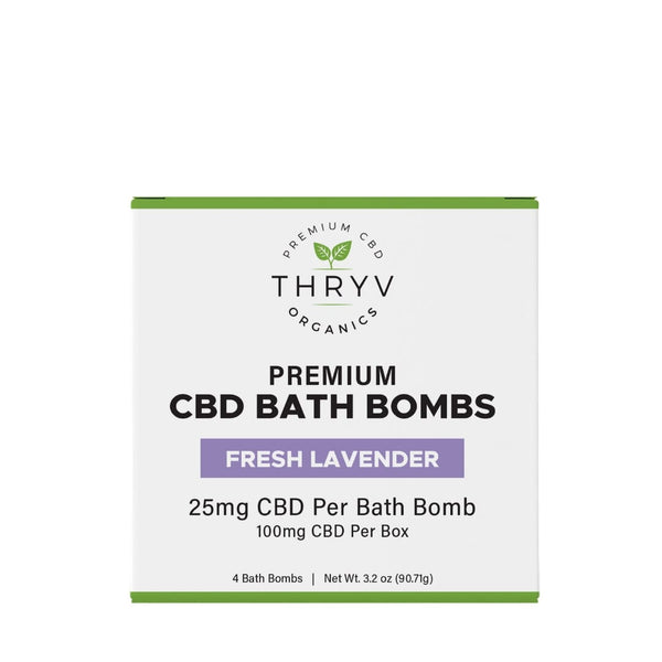 CBD Bath Bombs | Thryv Organics | Dallas, Tx | Front of Box