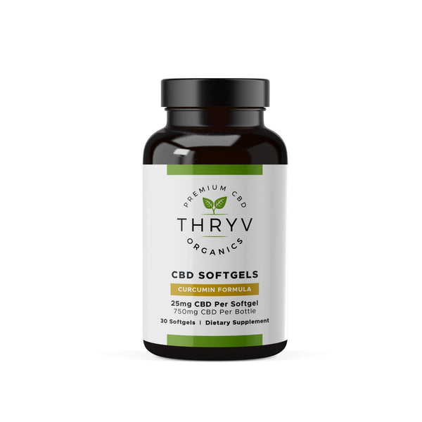 Curcumin CBD Oil Softgels Capsules Thryv Organics 