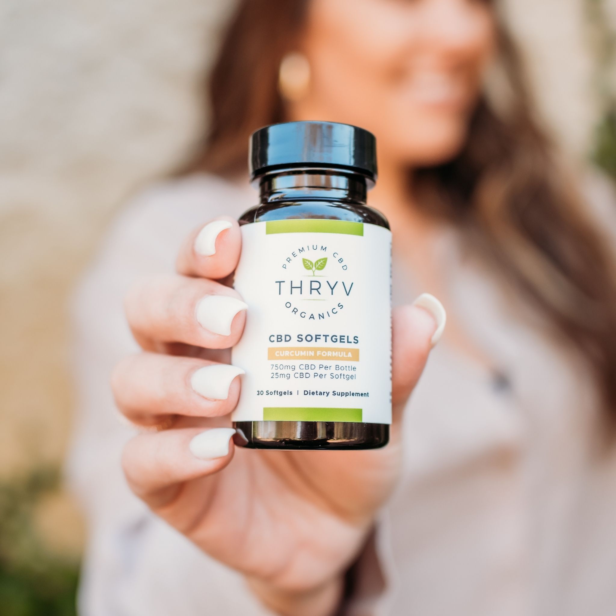 Curcumin CBD Oil Softgels Capsules Thryv Organics 