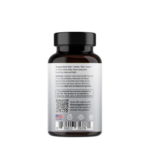 Full Spectrum CBD Softgels Everyday Formula Capsules Thryv Organics 