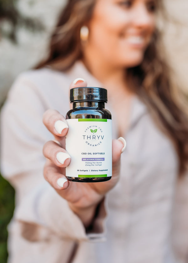 Melatonin CBD Oil Softgels with CBN Capsules Thryv Organics 