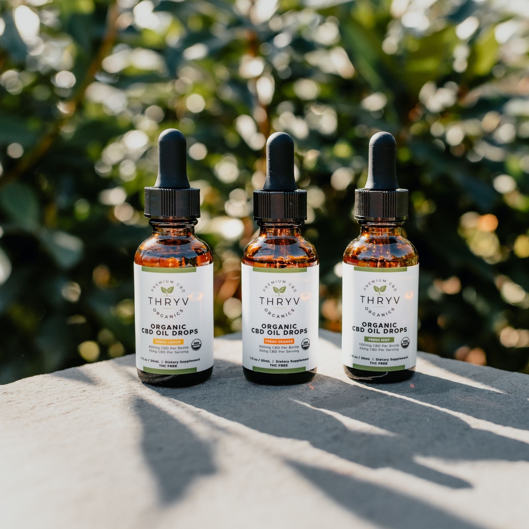 USDA Certified Organic CBD Drops Tincture Thryv Organics 