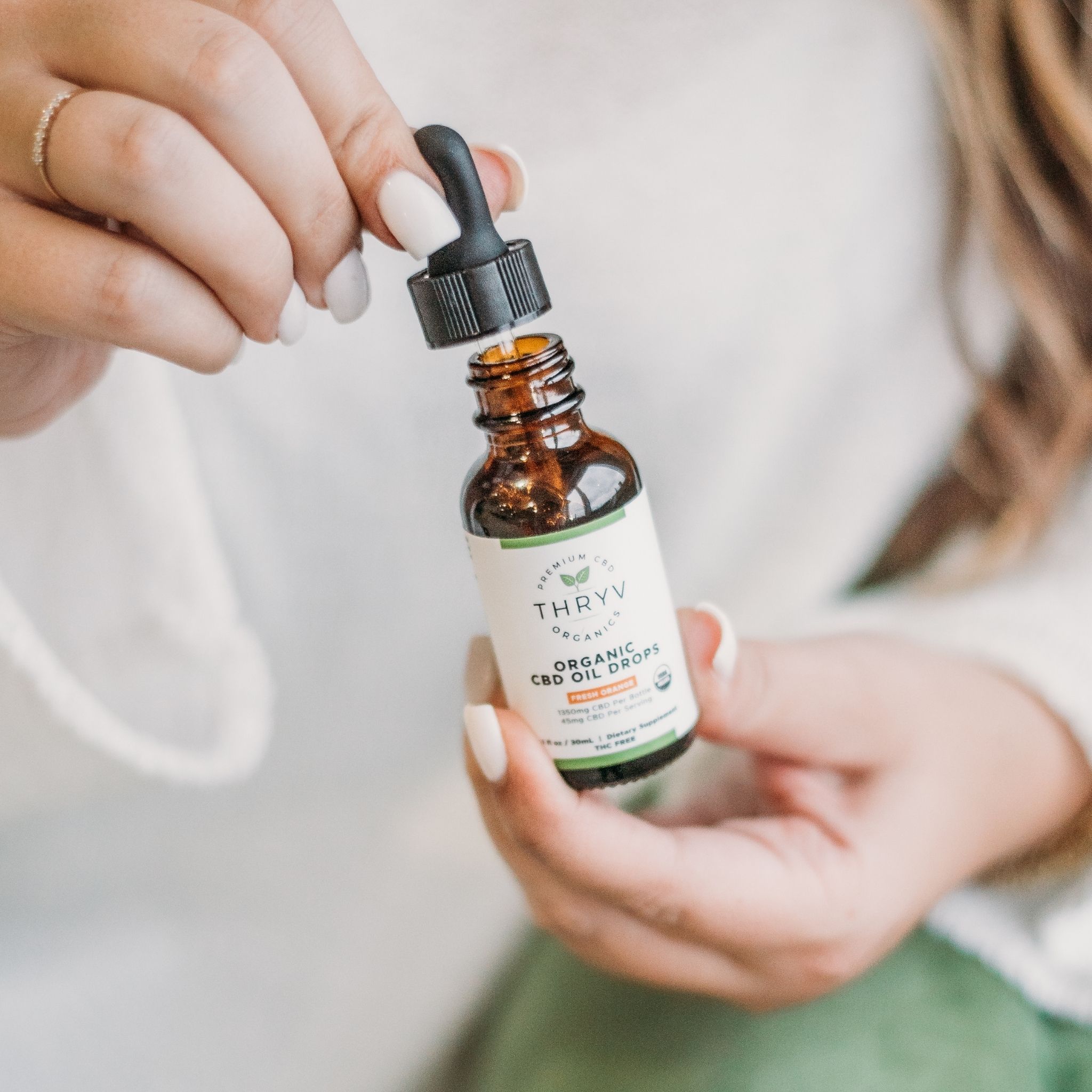 USDA Certified Organic CBD Drops Tincture Thryv Organics 